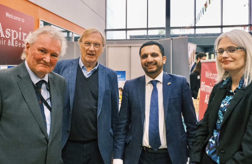 MP Saqib Bhatti with local councillors at the career's fair 