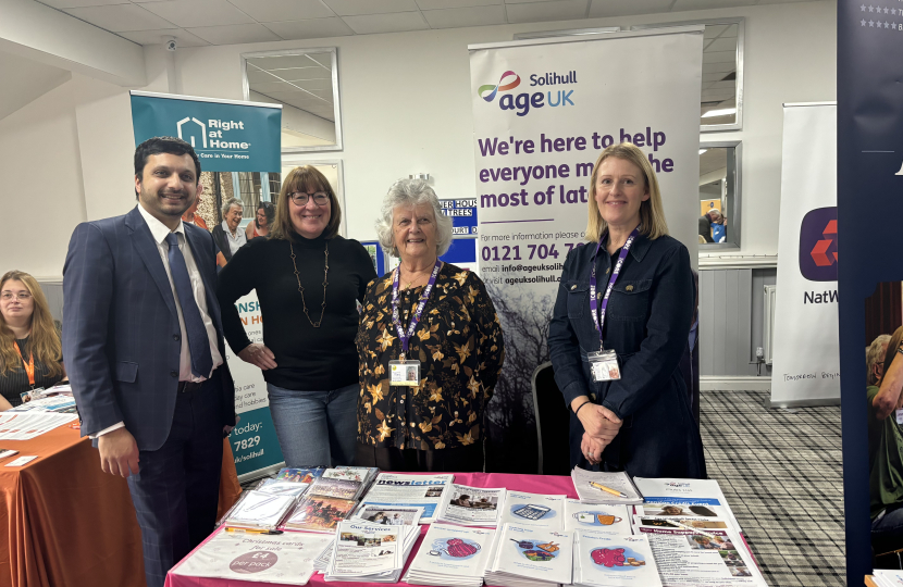 Saqib Bhatti MP at the Pensioners Fair in Chelmsley Wood 