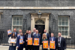 Saqib Bhatti MP brining his fuel duty petition to 10 Downing Street 