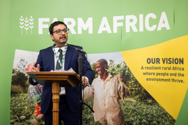 Saqib Bhatti MP speaking at the Farm Africa event 