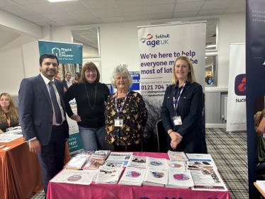 Saqib Bhatti MP at the Pensioners Fair in Chelmsley Wood 