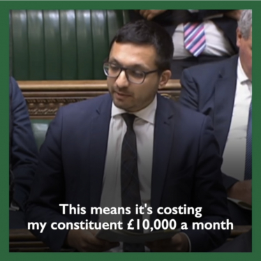 Saqib Bhatti MP speaking in the Chamber