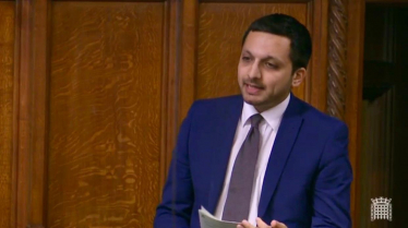 Saqib speaking in Parliament